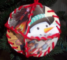 how to make ornaments from recycled cards